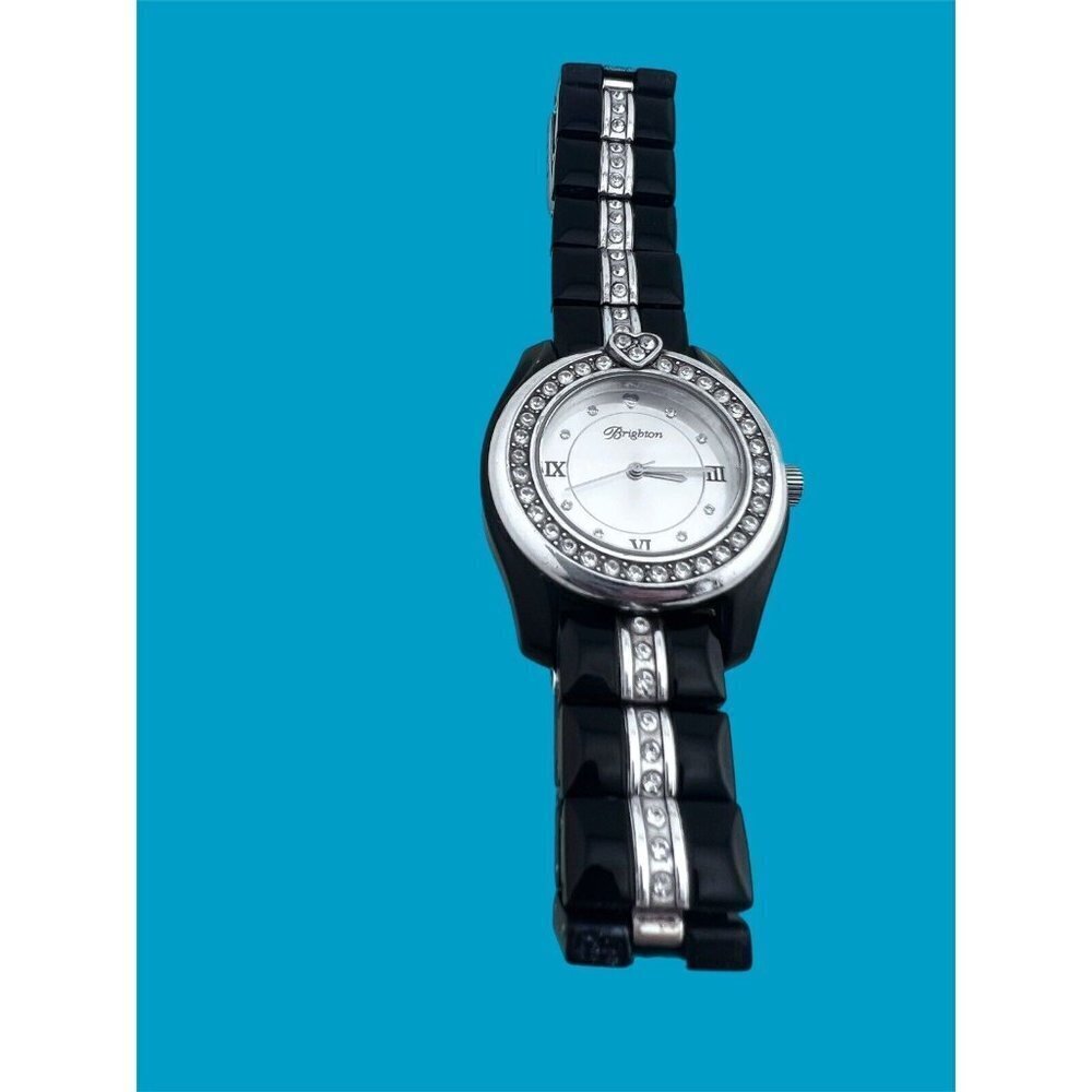 Brighton Black Dana point Watch New Battery Excellent Condition Crystals.